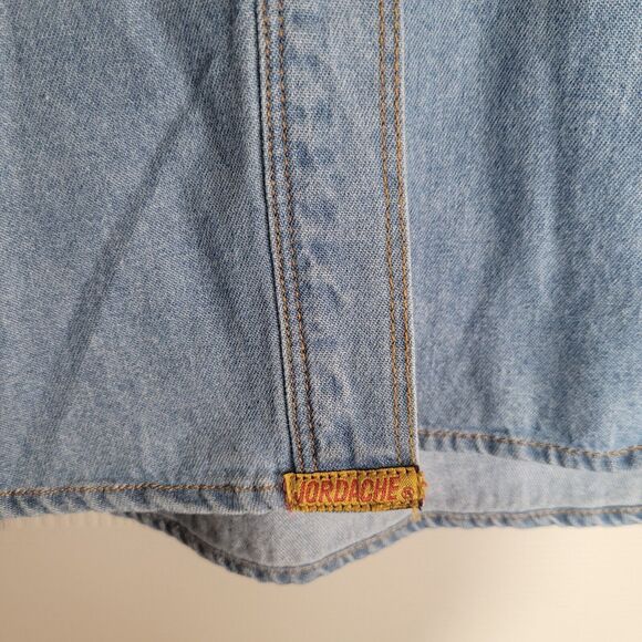 Vintage 90's Jordache Denim Button Up Pocket Shirt Women's Size Medium Blue Y2K - Picture 6 of 10